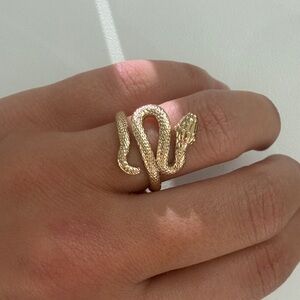 SOLD Gold Snake Ring - size 6